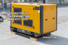 Jeneratör ile Elektrik Üretimi Maliyeti 2025