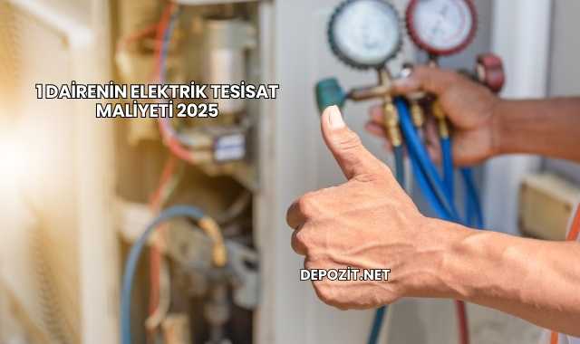 1 Dairenin Elektrik Tesisat Maliyeti 2025