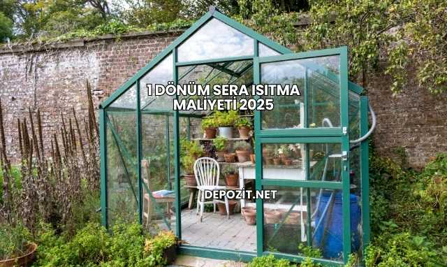 1 Dönüm Sera Isıtma Maliyeti 2025