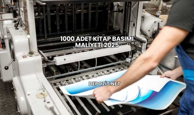 1000 Adet Kitap Basımı Maliyeti 2025