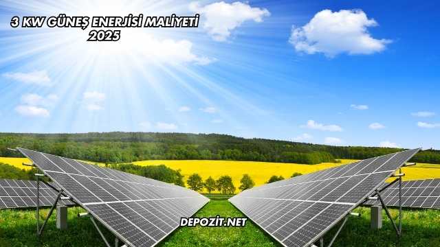 3 Kw Güneş Enerjisi Maliyeti 2025