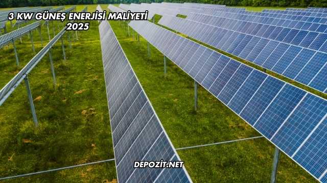 3 Kw Güneş Enerjisi Maliyeti 2025