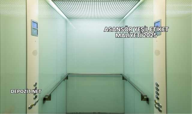 Asansör Yeşil Etiket Maliyeti 2025