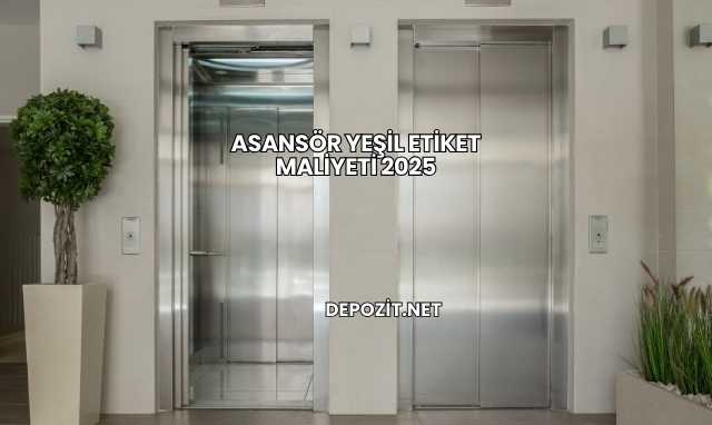 Asansör Yeşil Etiket Maliyeti 2025