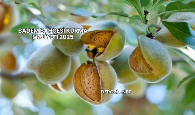 Badem Bahçesi Kurma Maliyeti 2025