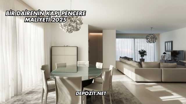 Bir Dairenin Kapı Pencere Maliyeti 2025