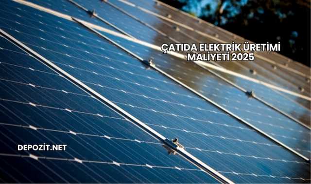 Çatıda Elektrik Üretimi Maliyeti 2025