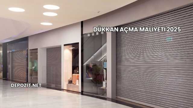 Dükkan Açma Maliyeti 2025