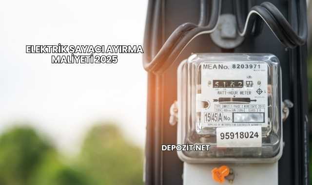Elektrik Sayacı Ayırma Maliyeti 2025