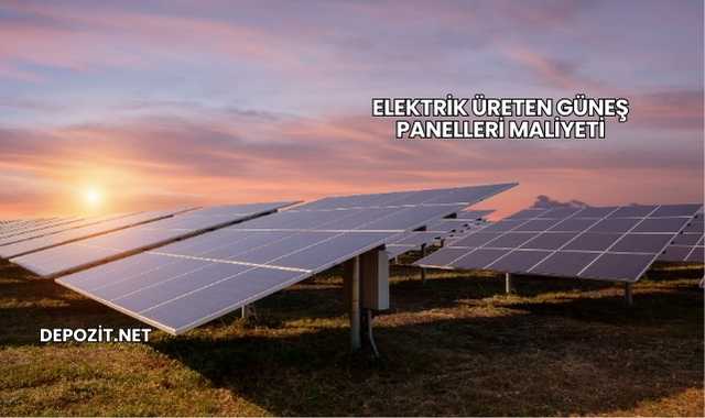 Elektrik Üreten Güneş Panelleri Maliyeti