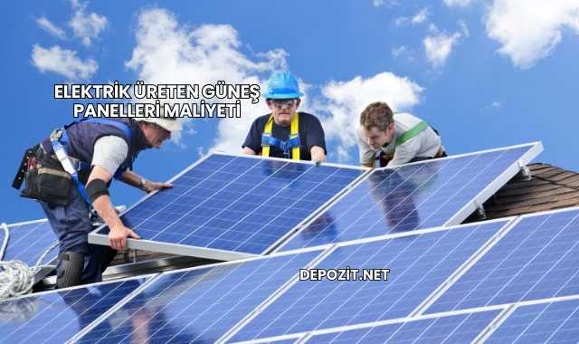 Elektrik Üreten Güneş Panelleri Maliyeti
