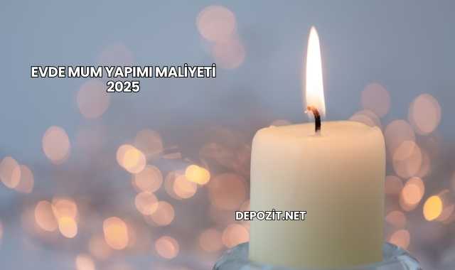 Evde Mum Yapımı Maliyeti 2025
