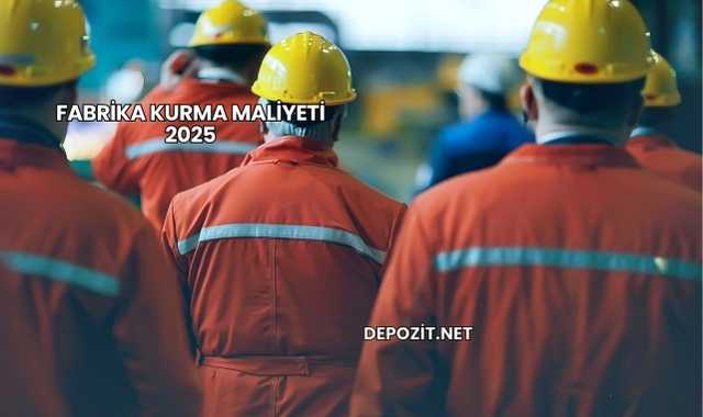 Fabrika Kurma Maliyeti 2025