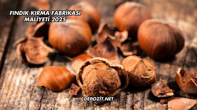 Fındık Kırma Fabrikası Maliyeti 2025