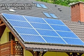 Güneş Enerjisinden Elektrik Üretimi Maliyeti 2025