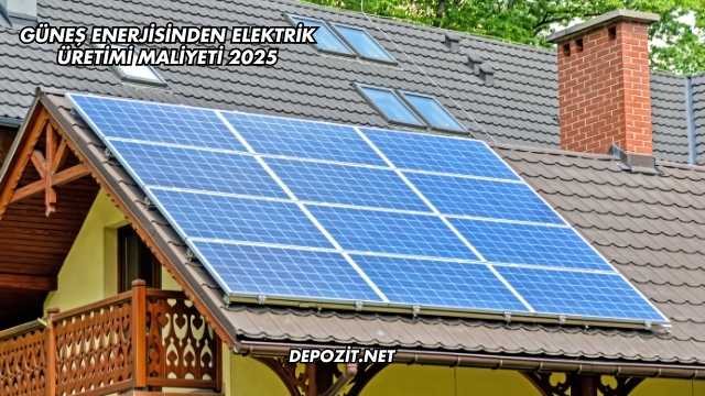 Güneş Enerjisinden Elektrik Üretimi Maliyeti 2025