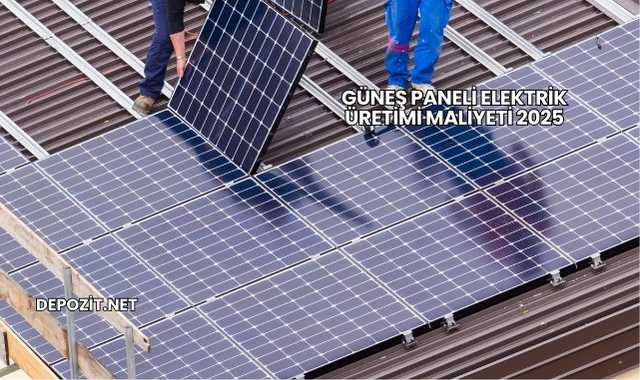 Güneş Paneli Elektrik Üretimi Maliyeti 2025