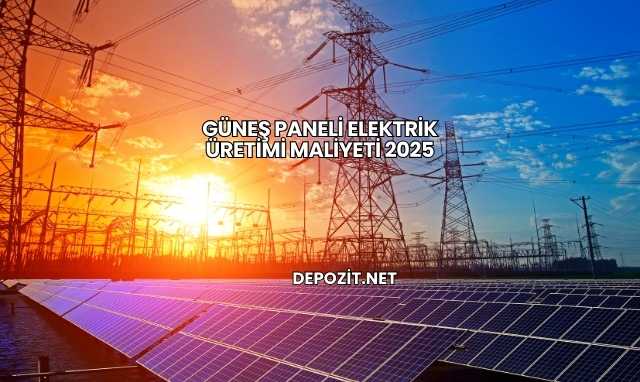 Güneş Paneli Elektrik Üretimi Maliyeti 2025