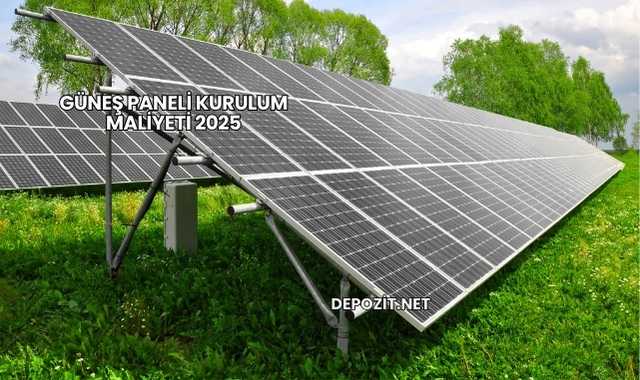 Güneş Paneli Kurulum Maliyeti 2025