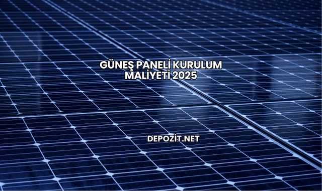 Güneş Paneli Kurulum Maliyeti 2025