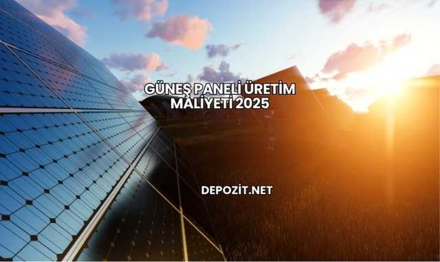 Güneş Paneli Üretim Maliyeti 2025