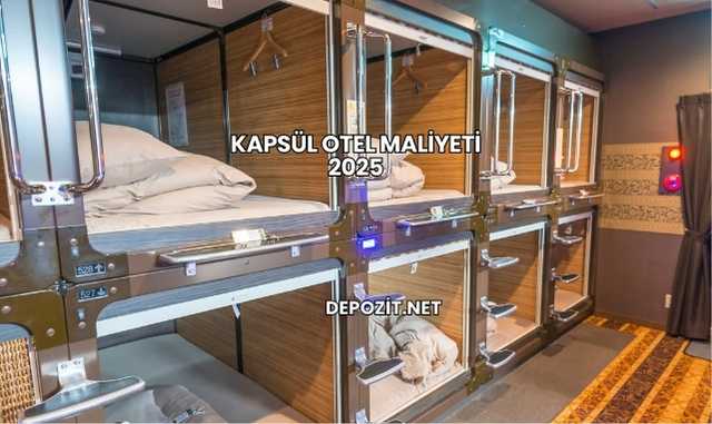 Kapsül Otel Maliyeti 2025