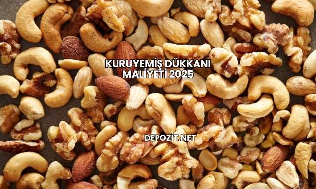 Kuruyemiş Dükkanı Maliyeti 2025