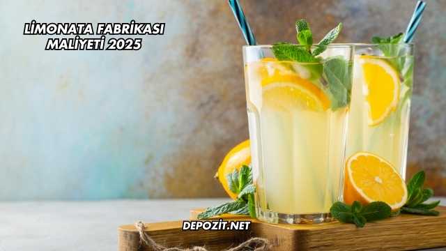 Limonata Fabrikası Maliyeti 2025