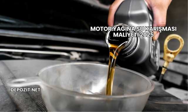 Motor Yağına Su Karışması Maliyeti 2025