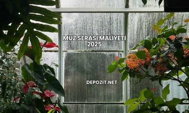 Muz Serası Maliyeti 2025