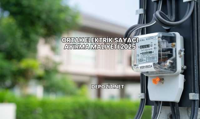 Ortak Elektrik Sayacı Ayırma Maliyeti 2025