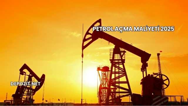 Petrol Açma Maliyeti 2025