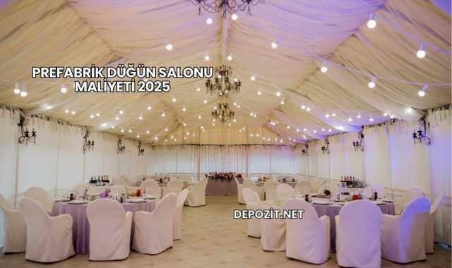 Prefabrik Düğün Salonu Maliyeti 2025