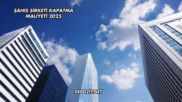 Şahıs Şirketi Kapatma Maliyeti 2025