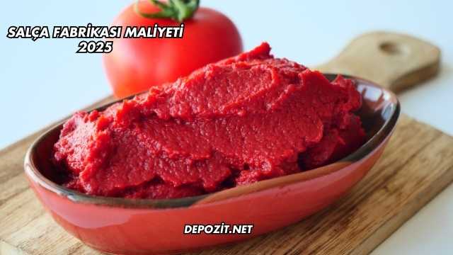 Salça Fabrikası Maliyeti 2025
