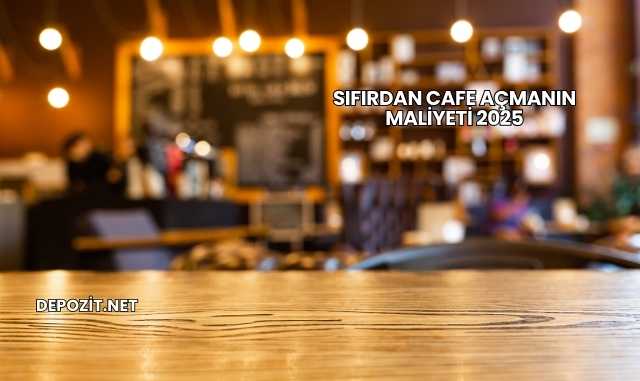 Sıfırdan Cafe Açmanın Maliyeti 2025