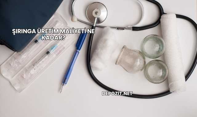 Şırınga Üretim Maliyeti Ne Kadar?