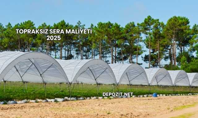 Topraksız Sera Maliyeti 2025