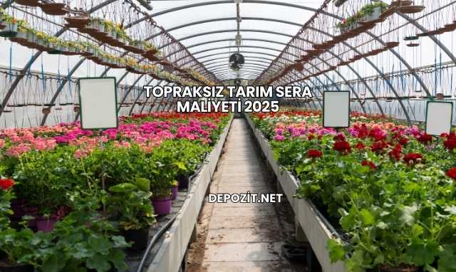 Topraksız Tarım Sera Maliyeti 2025
