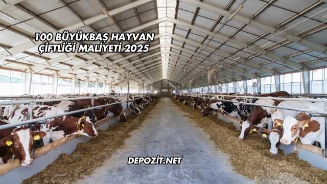 100 Büyükbaş Hayvan Çiftliği Maliyeti 2025