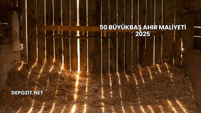 50 Büyükbaş Ahır Maliyeti 2025