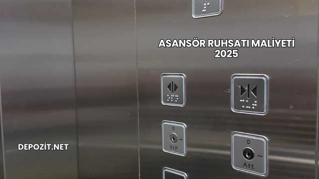 Asansör Ruhsatı Maliyeti 2025