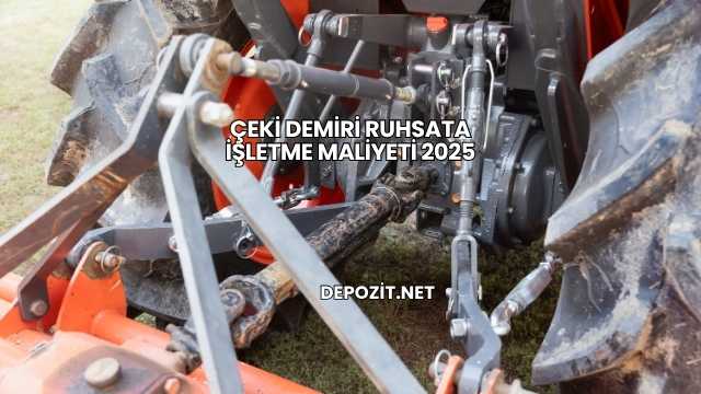 Çeki Demiri Ruhsata İşletme Maliyeti 2025