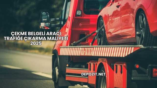 Çekme Belgeli Aracı Trafiğe Çıkarma Maliyeti 2025