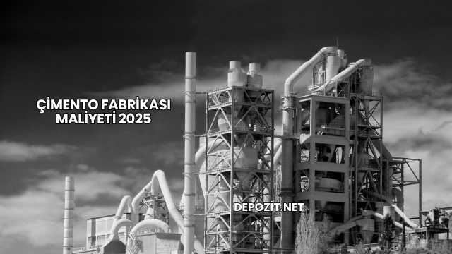 Çimento Fabrikası Maliyeti 2025