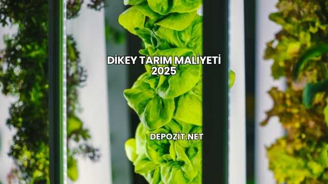 Dikey Tarım Maliyeti 2025