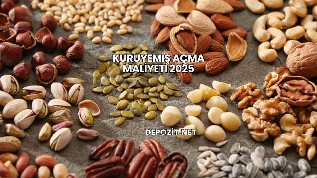 Kuruyemiş Açma Maliyeti 2025