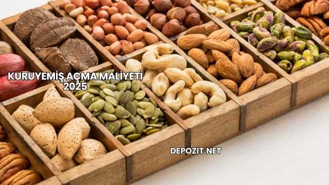 Kuruyemiş Açma Maliyeti 2025