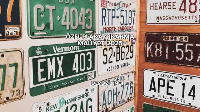 Özel Plaka Çıkarma Maliyeti 2025