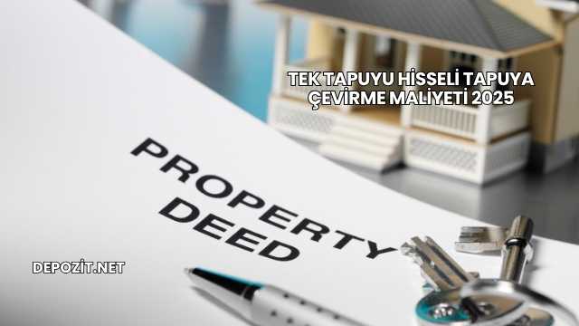 Tek Tapuyu Hisseli Tapuya Çevirme Maliyeti 2025